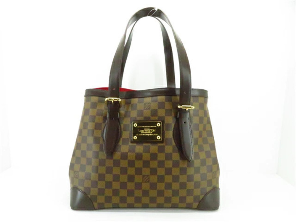 LOUIS VUITTON Hampstead Tote Bag Damier Ebene Brown